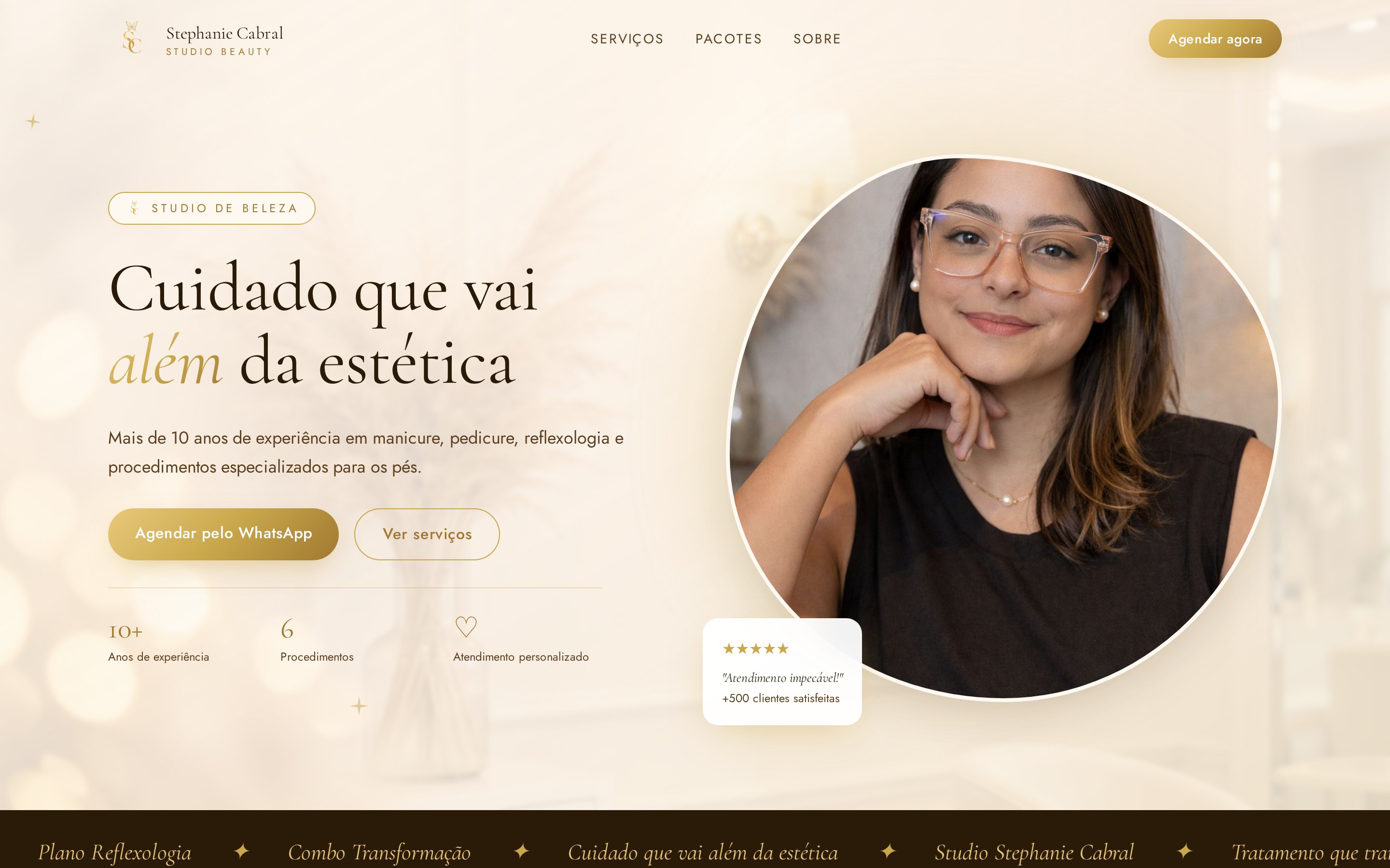 Site Studio Stephanie Cabral, projeto Alvo Digital